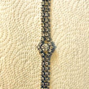 Silver rhinestone bracelet